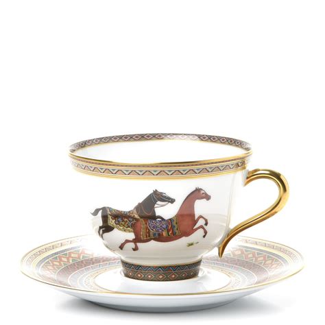 hermes teacups|Hermes porcelain tea cups.